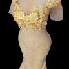 Gold lace embellished dress - Image 3