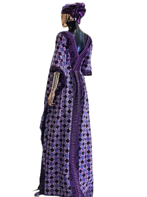 Purple and black maxi dress - Image 3